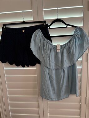 NY & Co Top and Crown & Ivy Short Set